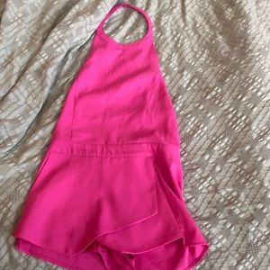 Halter neck pink romper
